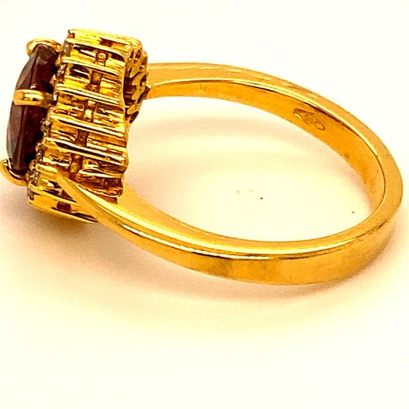 Zircon 5.10ct Diamonds Solid 18K Yellow Gold Ring - Picture 7 of 9